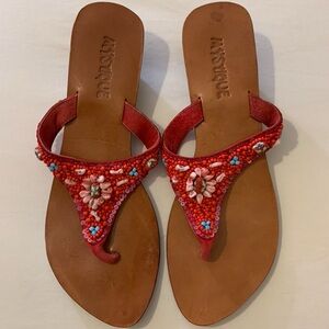 Mystique Beaded Leather Sandals